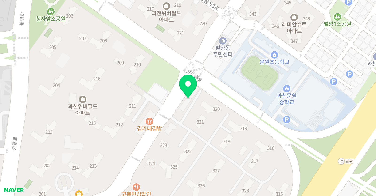 과천 비바체 음악학원 위치