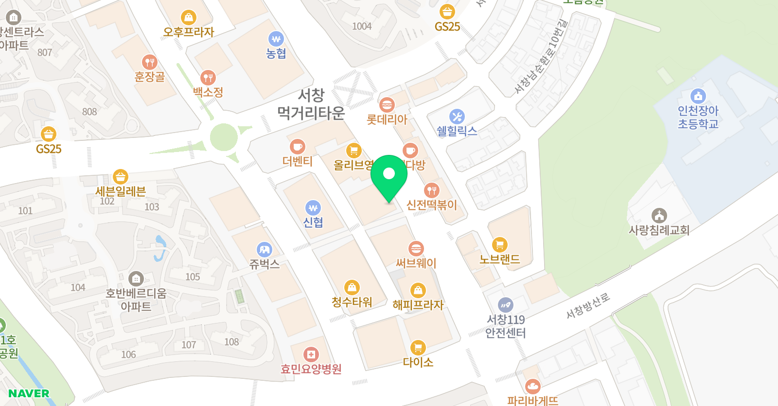 한국체대복싱클럽 복싱클럽 서창점 위치
