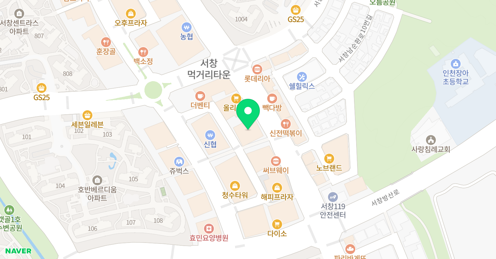 자라는 키즈요가 위치