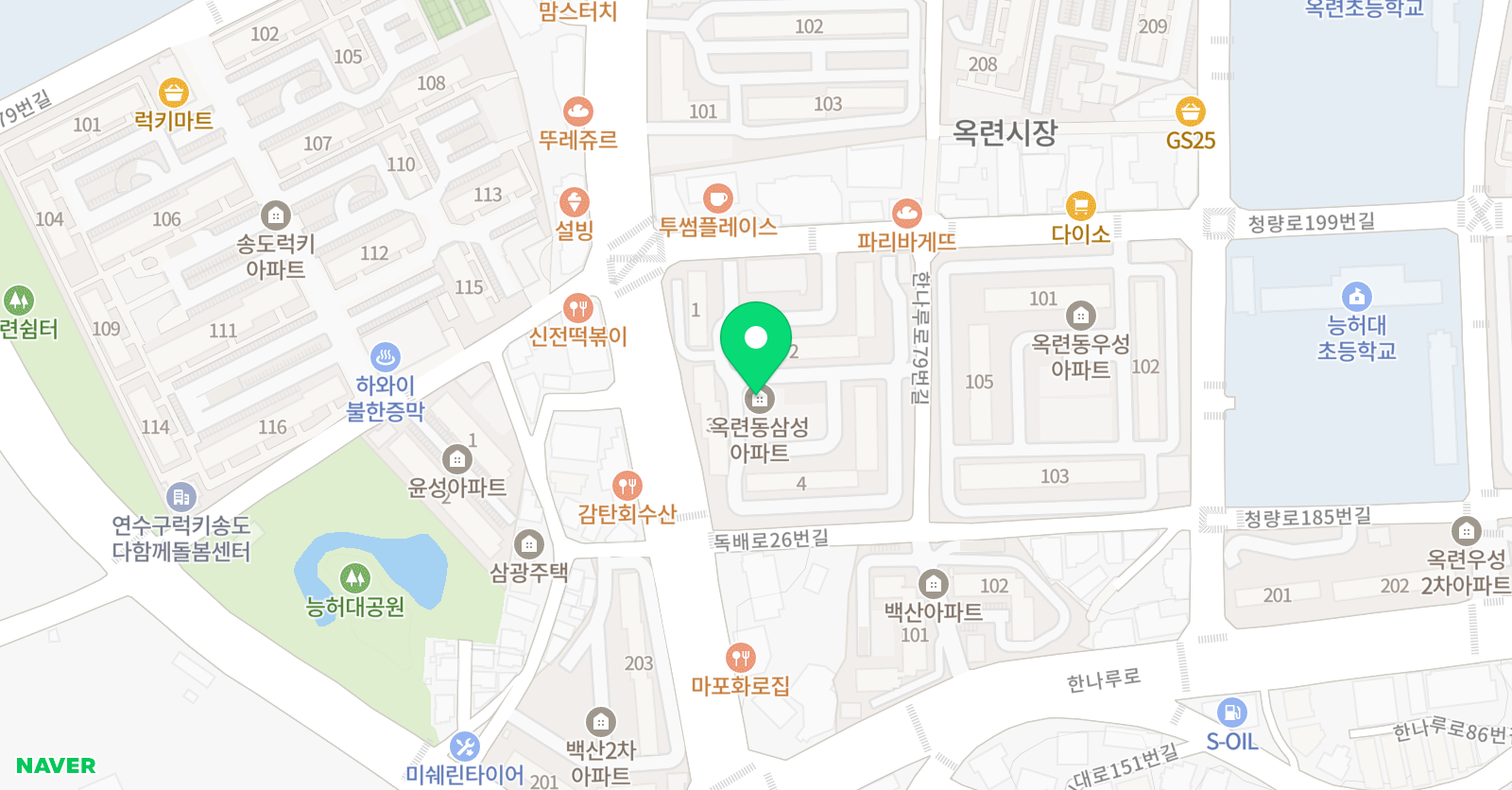 셀파 우등생교실 수학학원 옥련2교실 위치