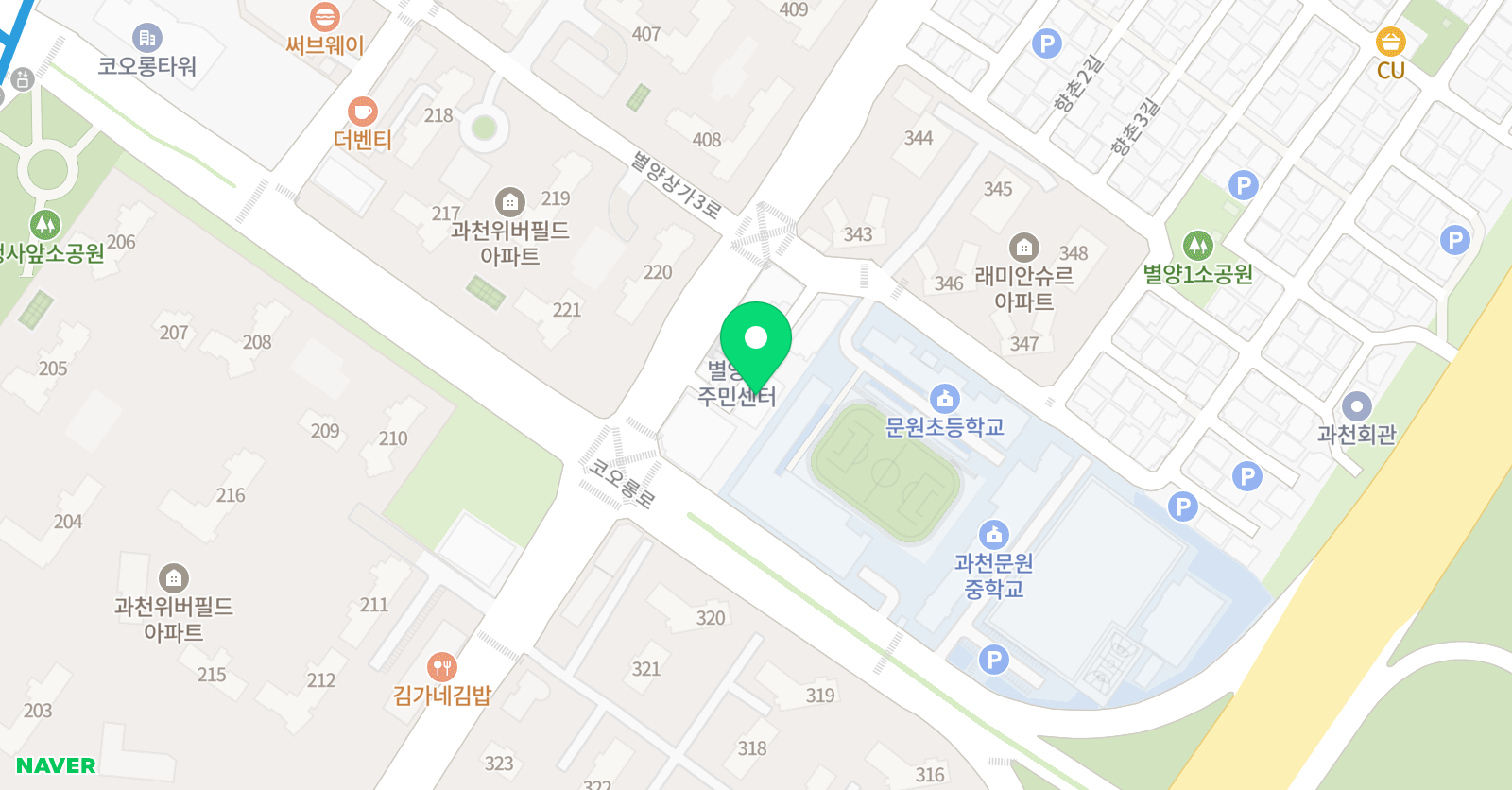 인문학의숲 학원 위치