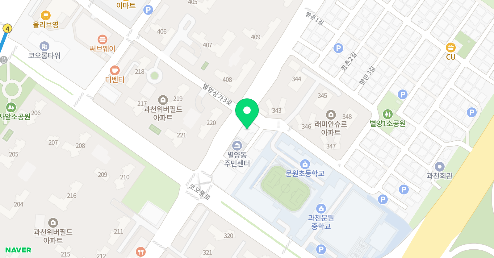 리드인 과천문원점 위치
