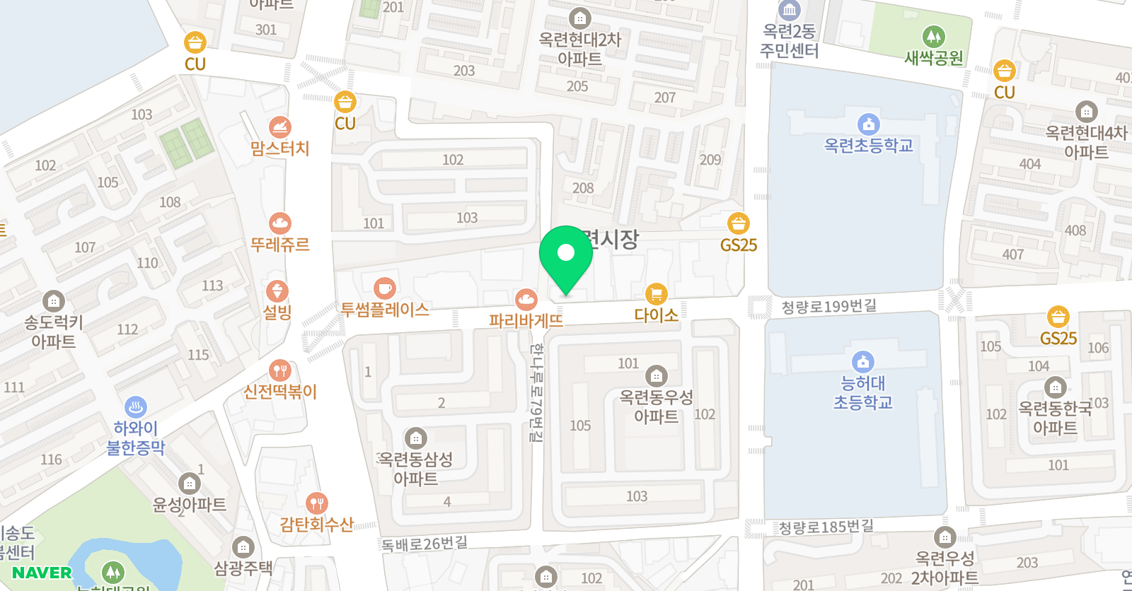 엠베스트SE 학원 옥련센트럴점 위치