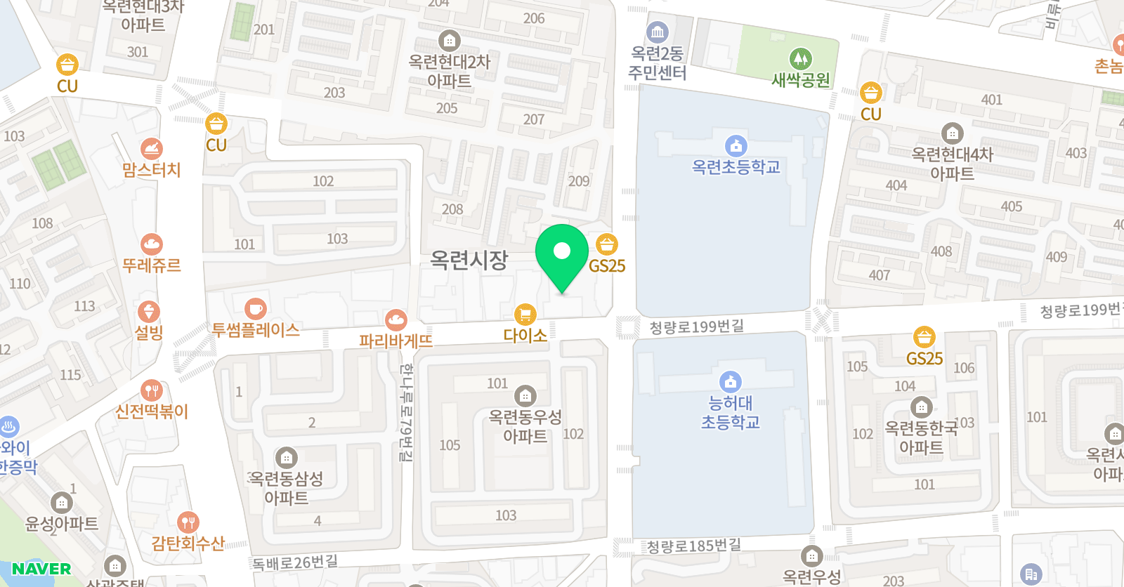 눈높이 러닝센터 능허대학원 위치