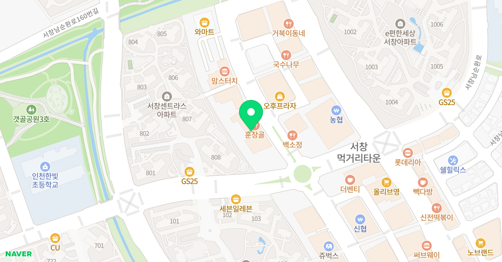 하이파이브 미술학원 서창 위치