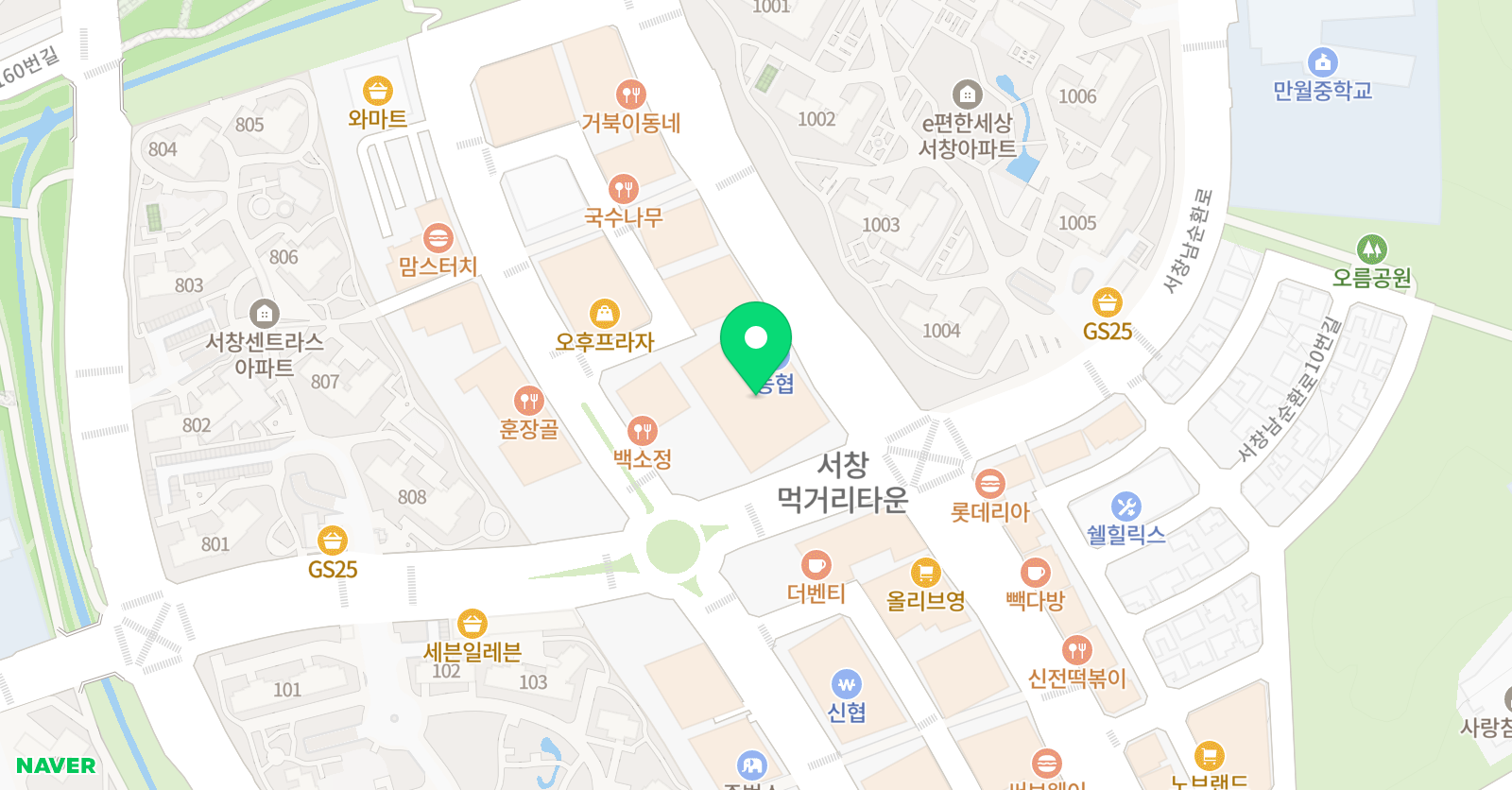 홍선생 미술 서창아트센터 학원 위치