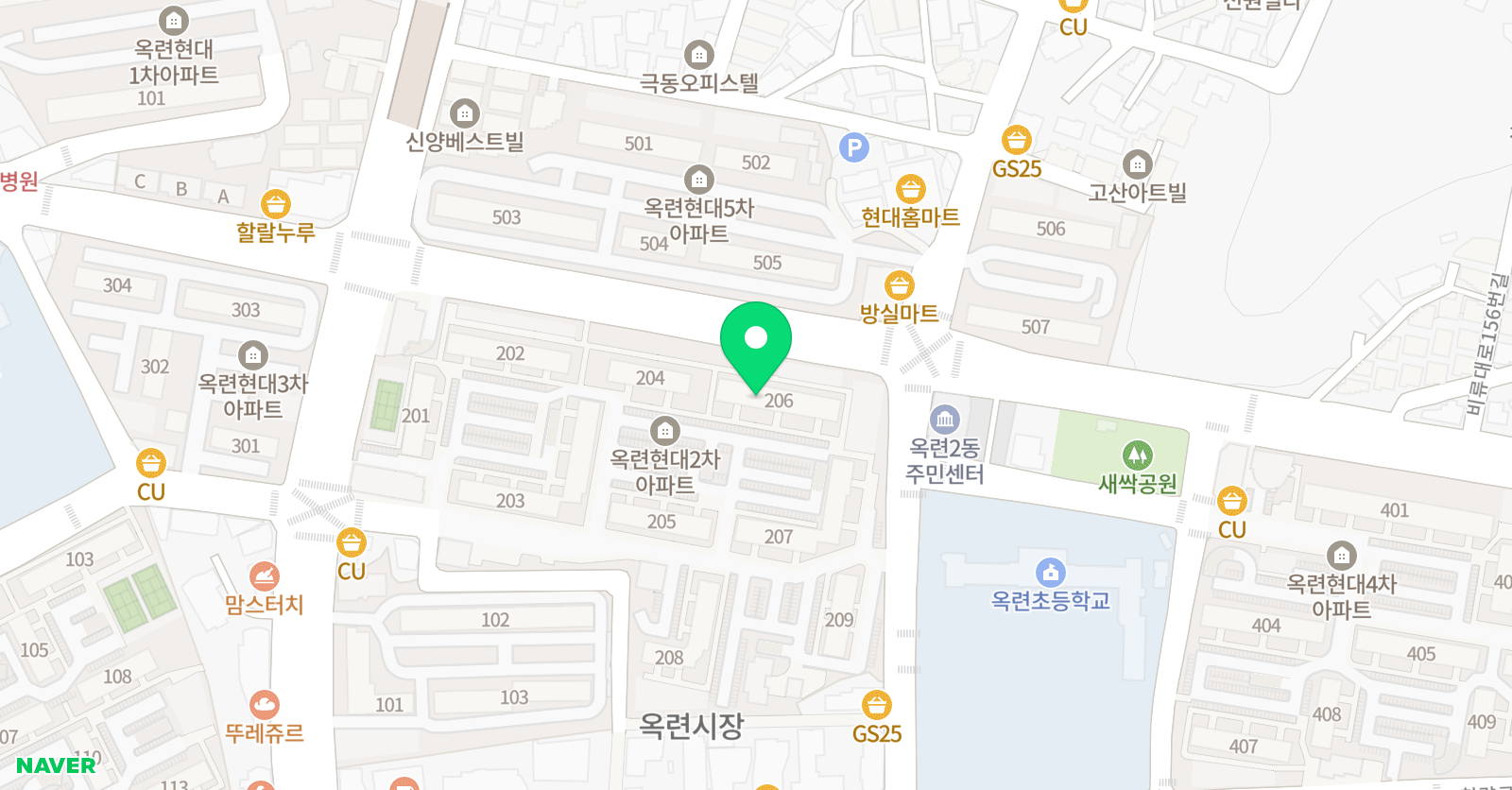 오쌤 수학 학원 위치