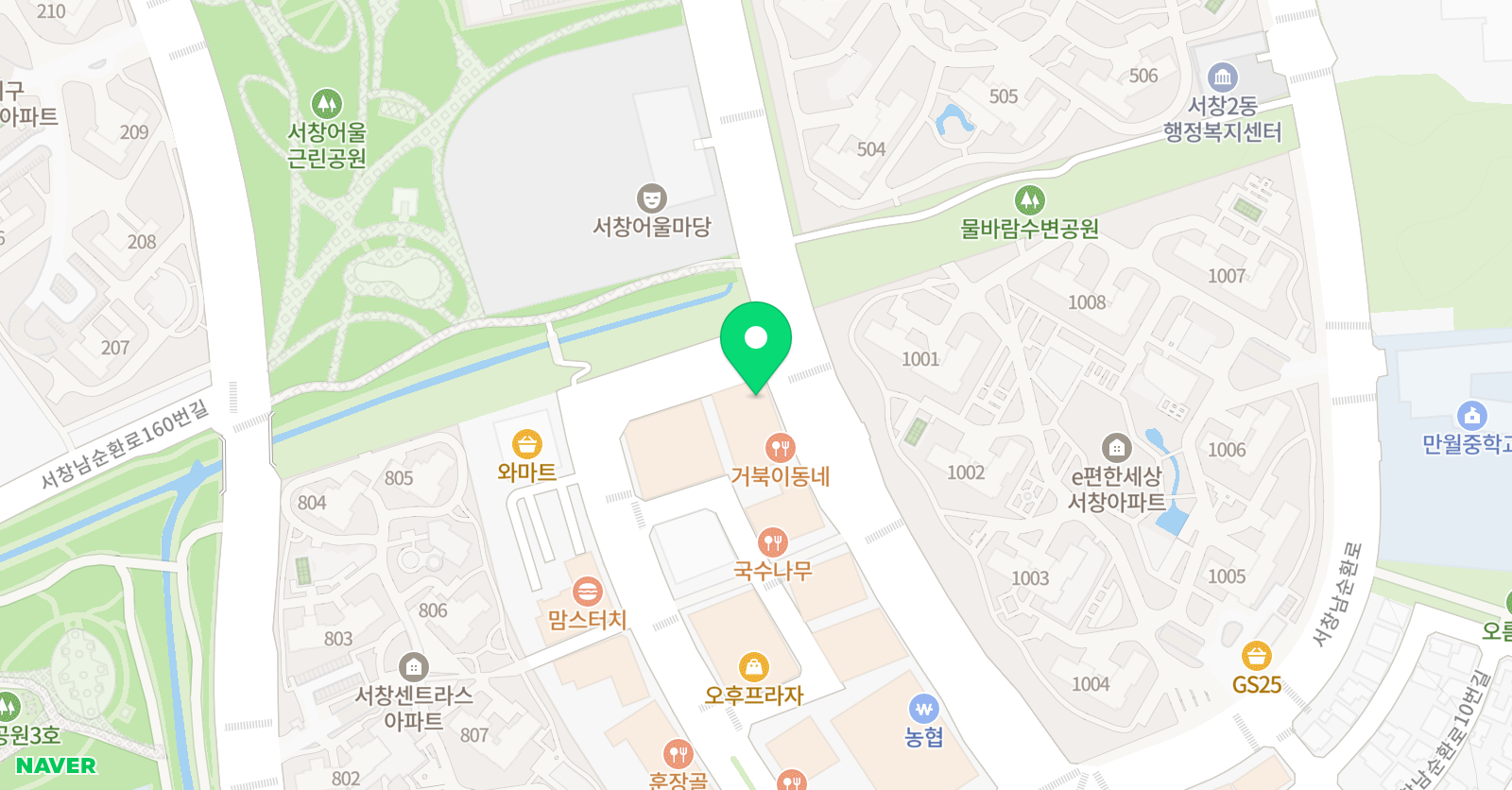 아뜰리에벨 미술학원 2지구점 위치