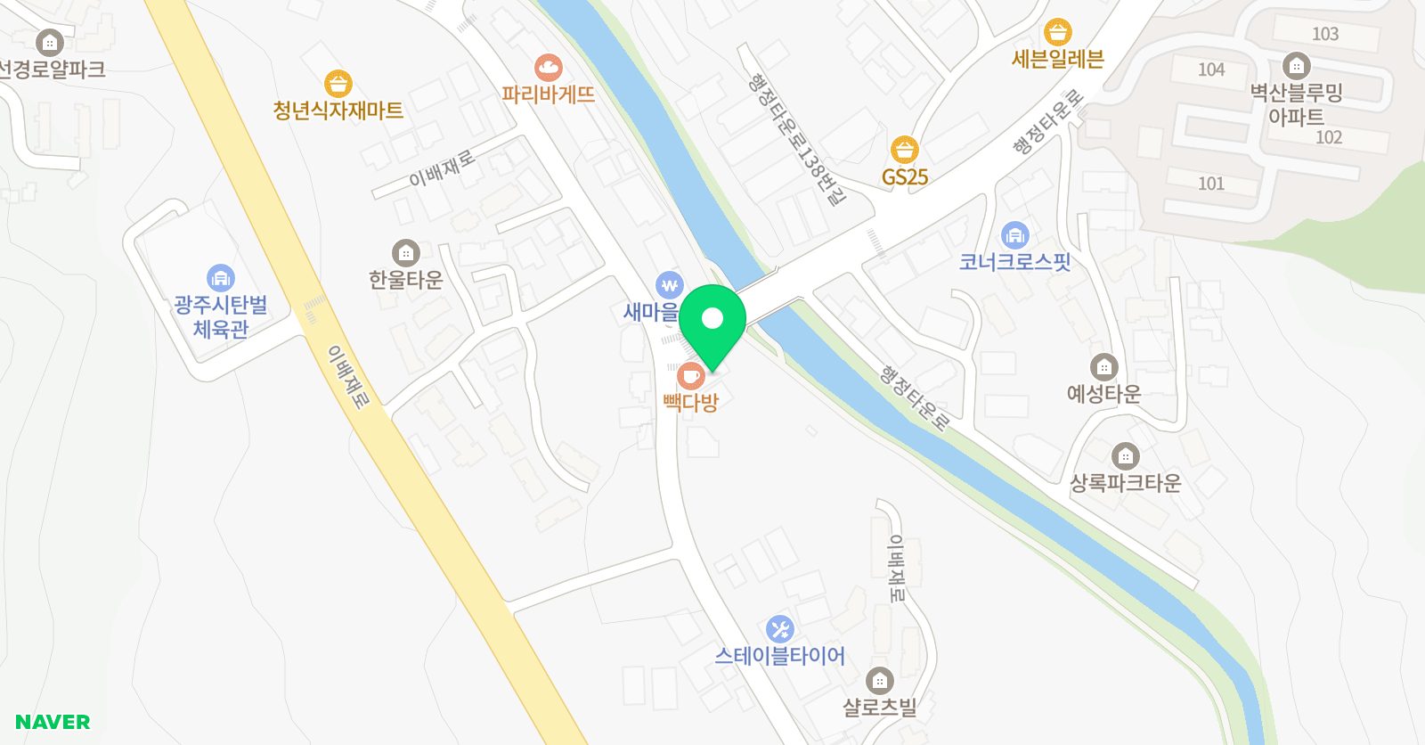 코리아 태비 태권도 위치