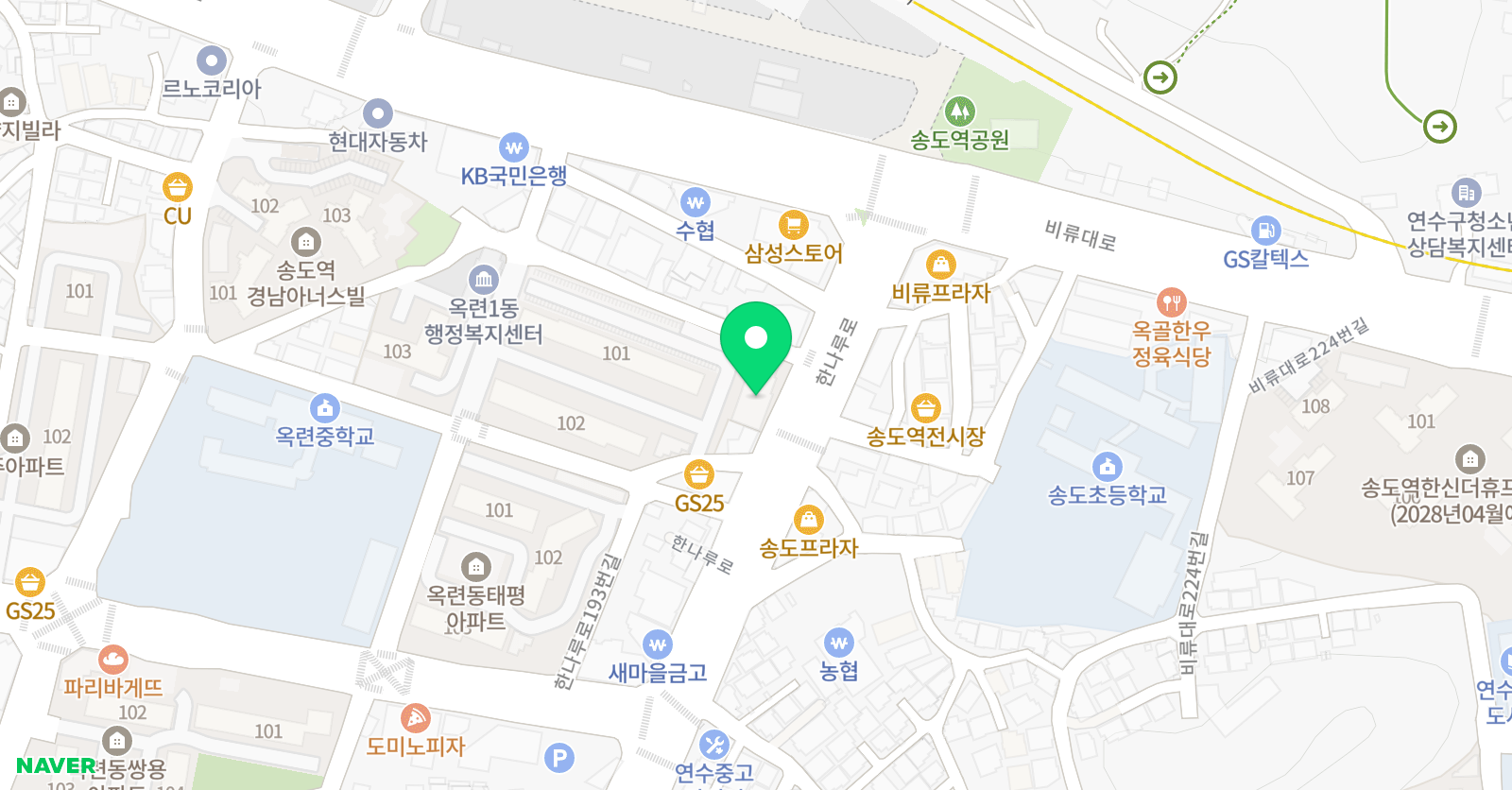 박샘 수학학원 위치