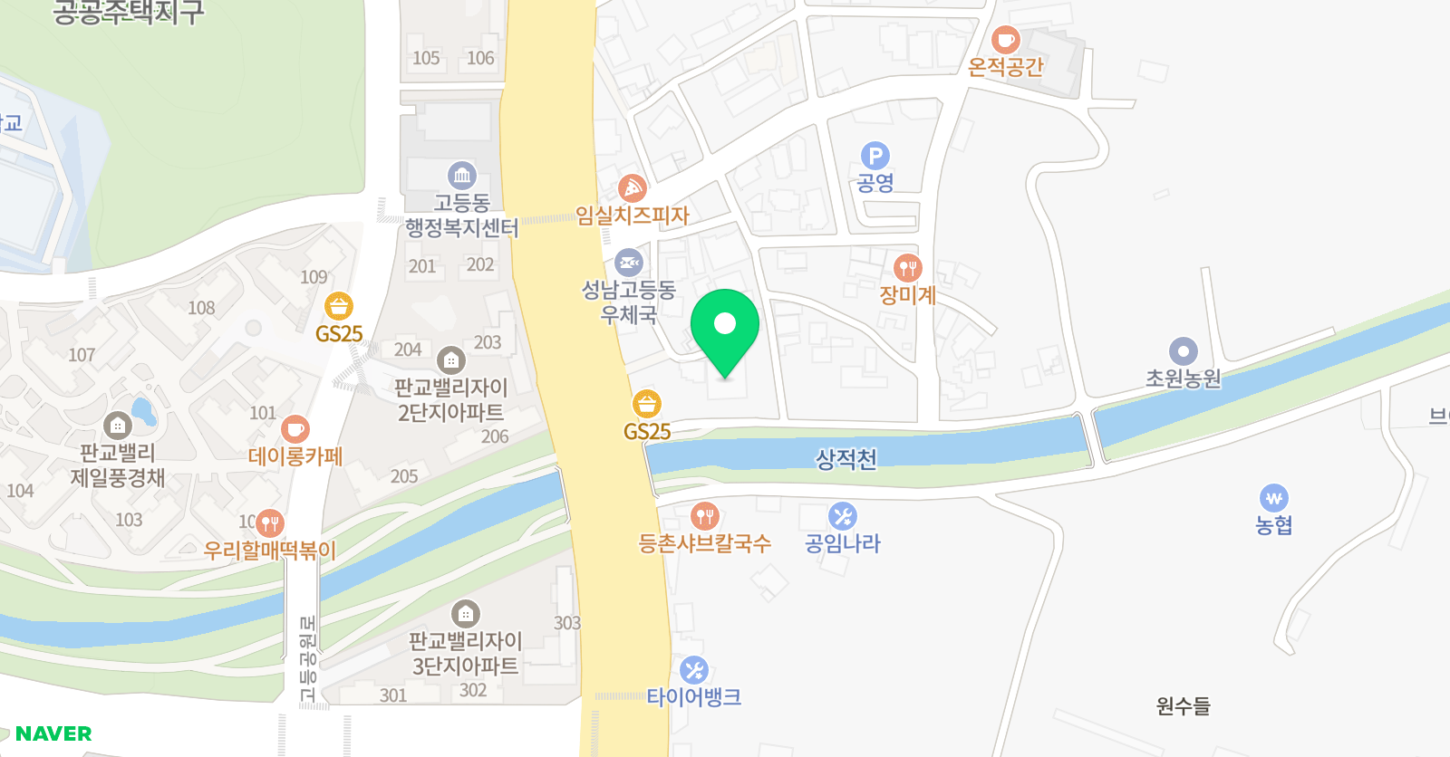 도곡스포츠아카데미 판교점 위치