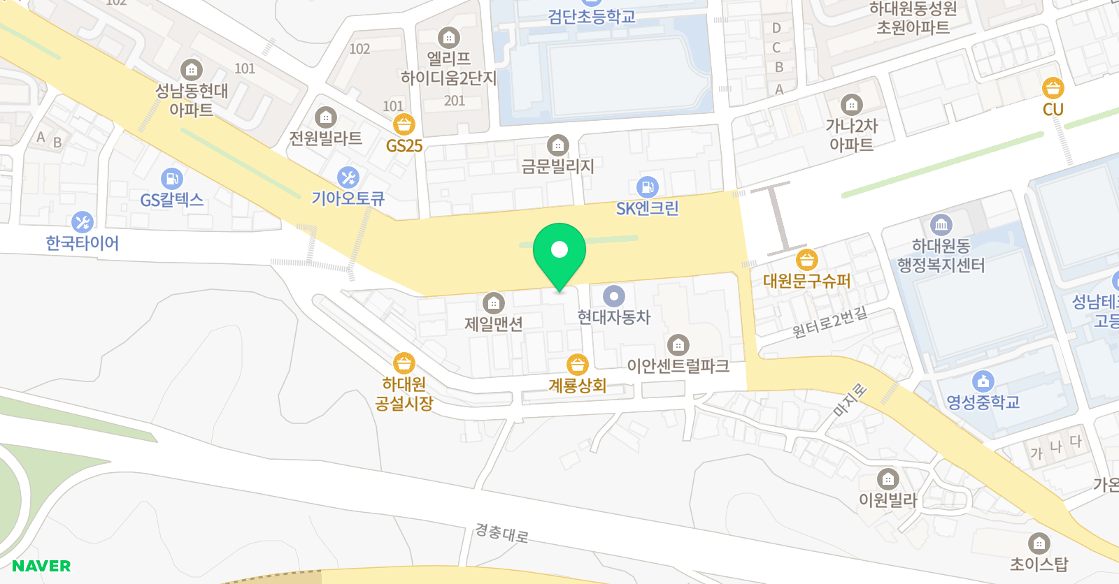 성남시 유소년야구단 또규식베이스볼아카데미 위치