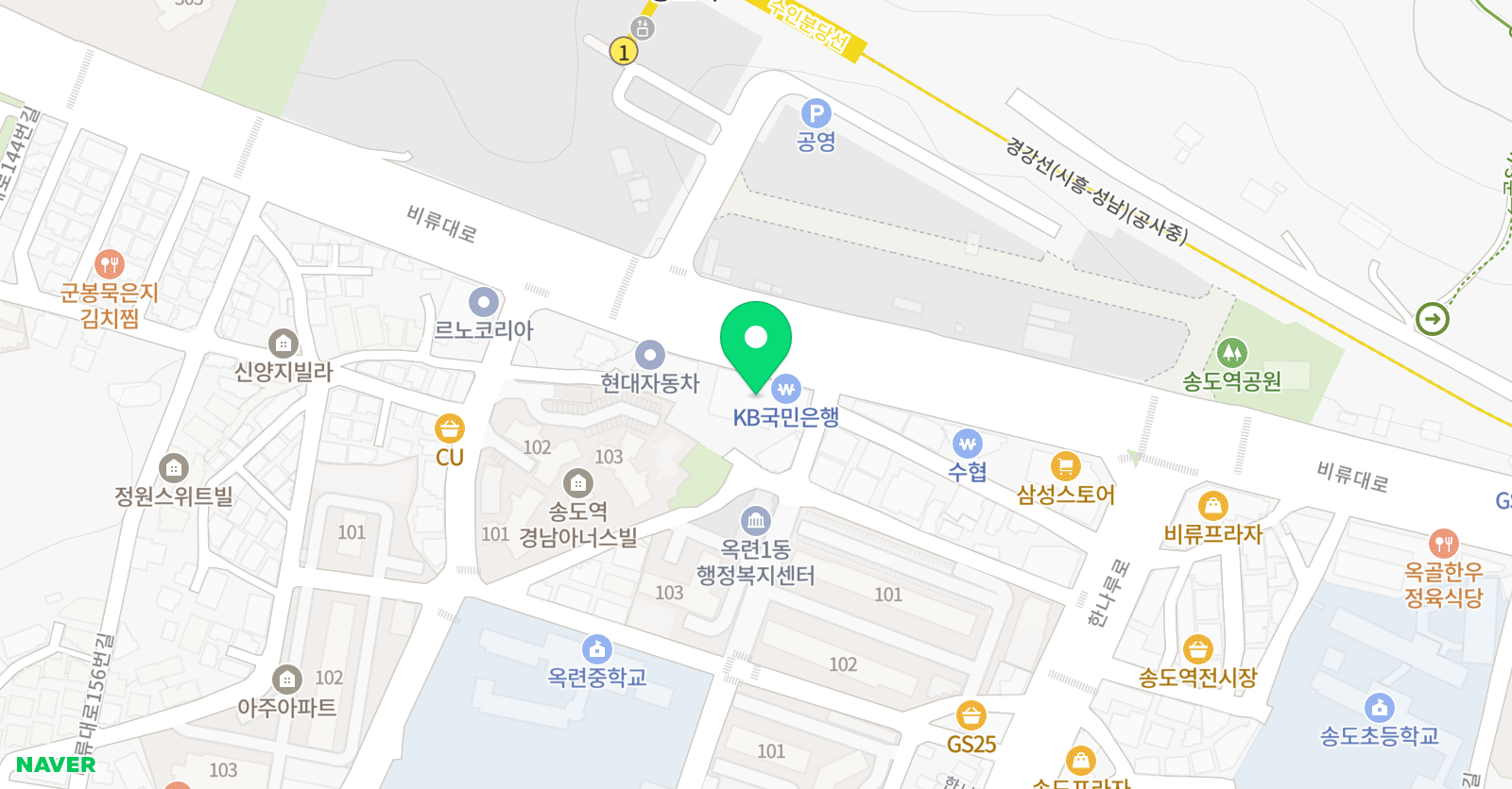 YSC 어린이스포츠클럽 위치