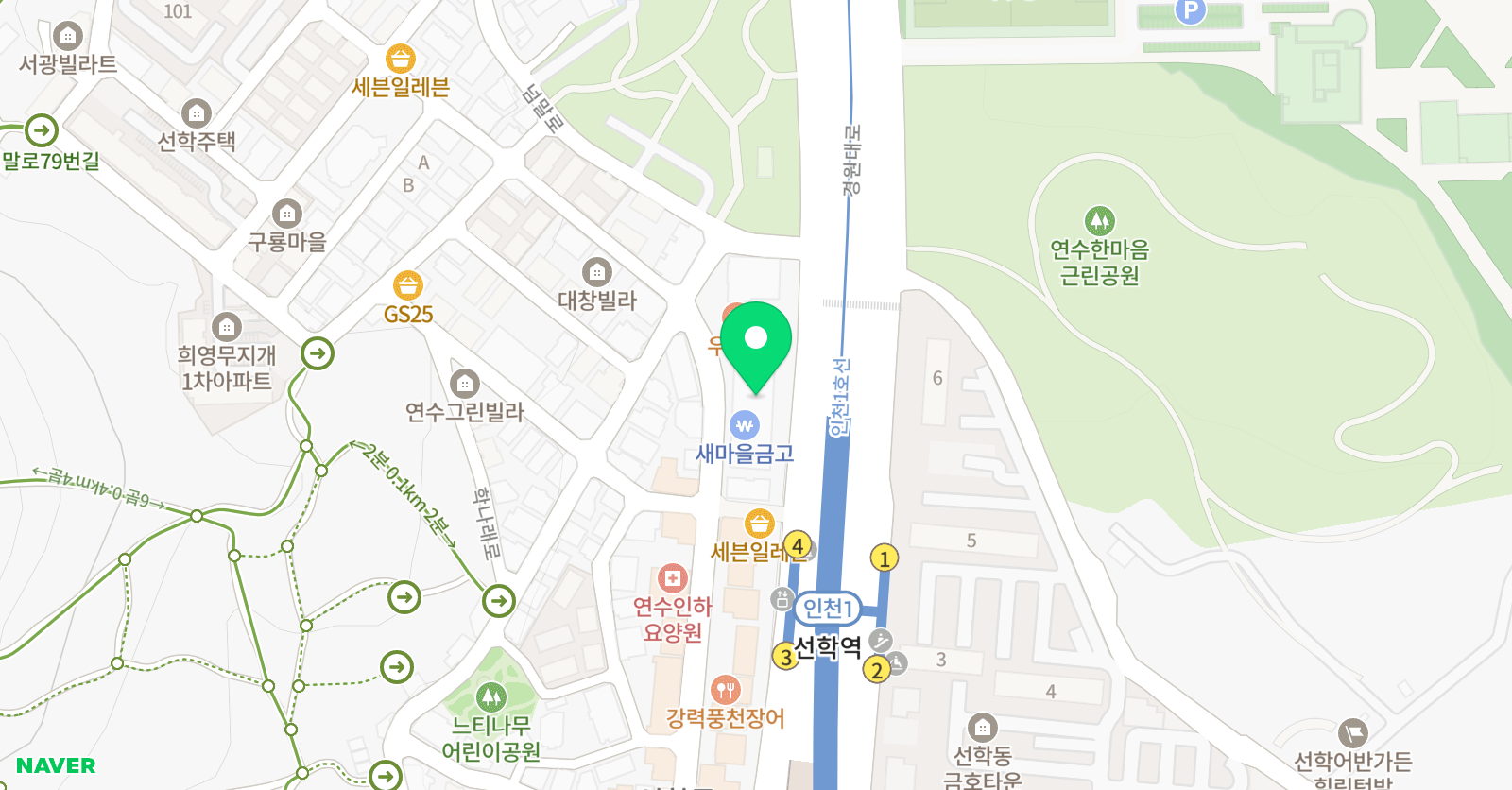 다니엘조형미술 학원 위치
