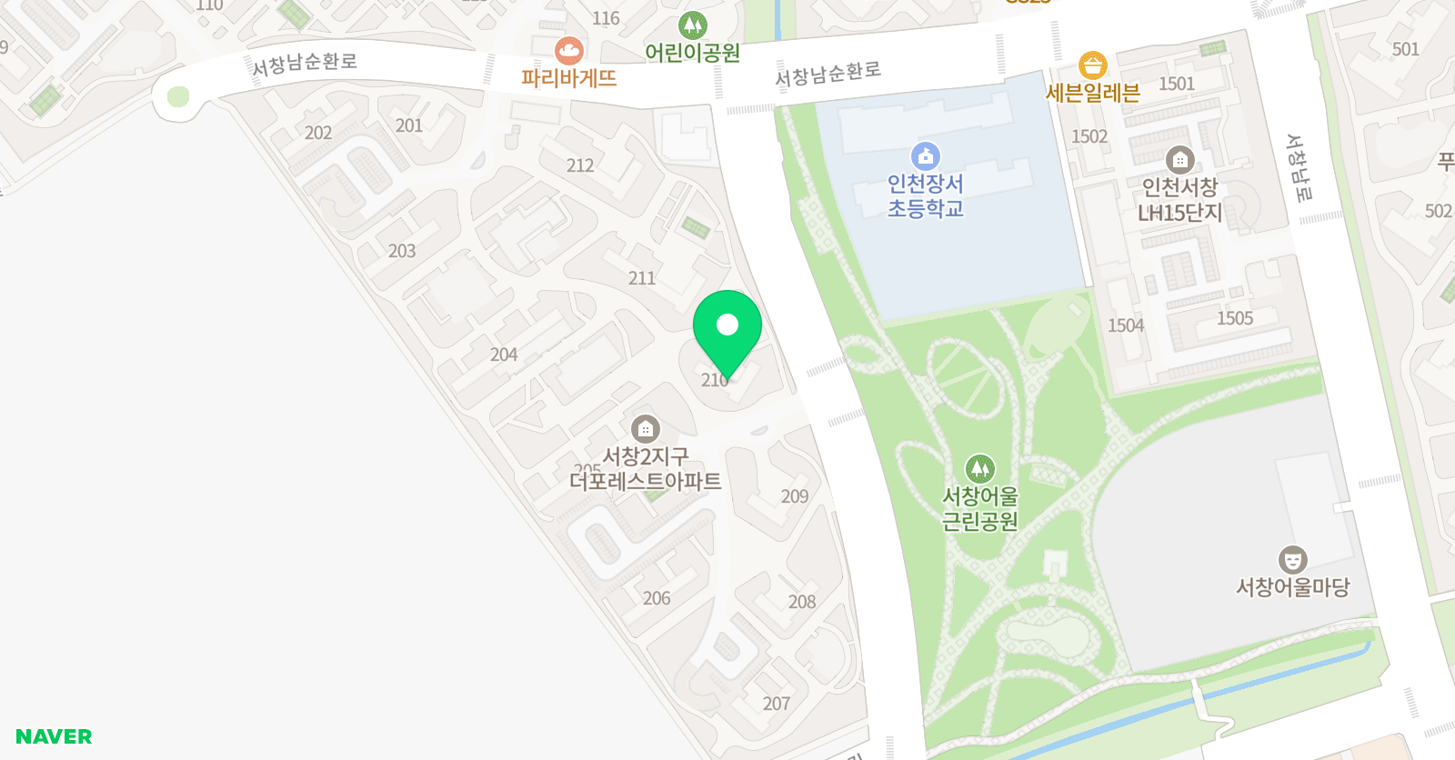3030영어 서창더포레스트센터 위치