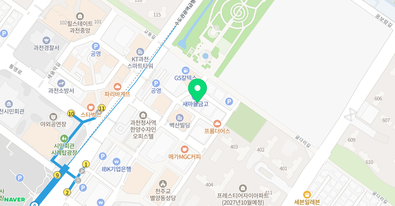 더원씽독학재수학원 과천점 위치