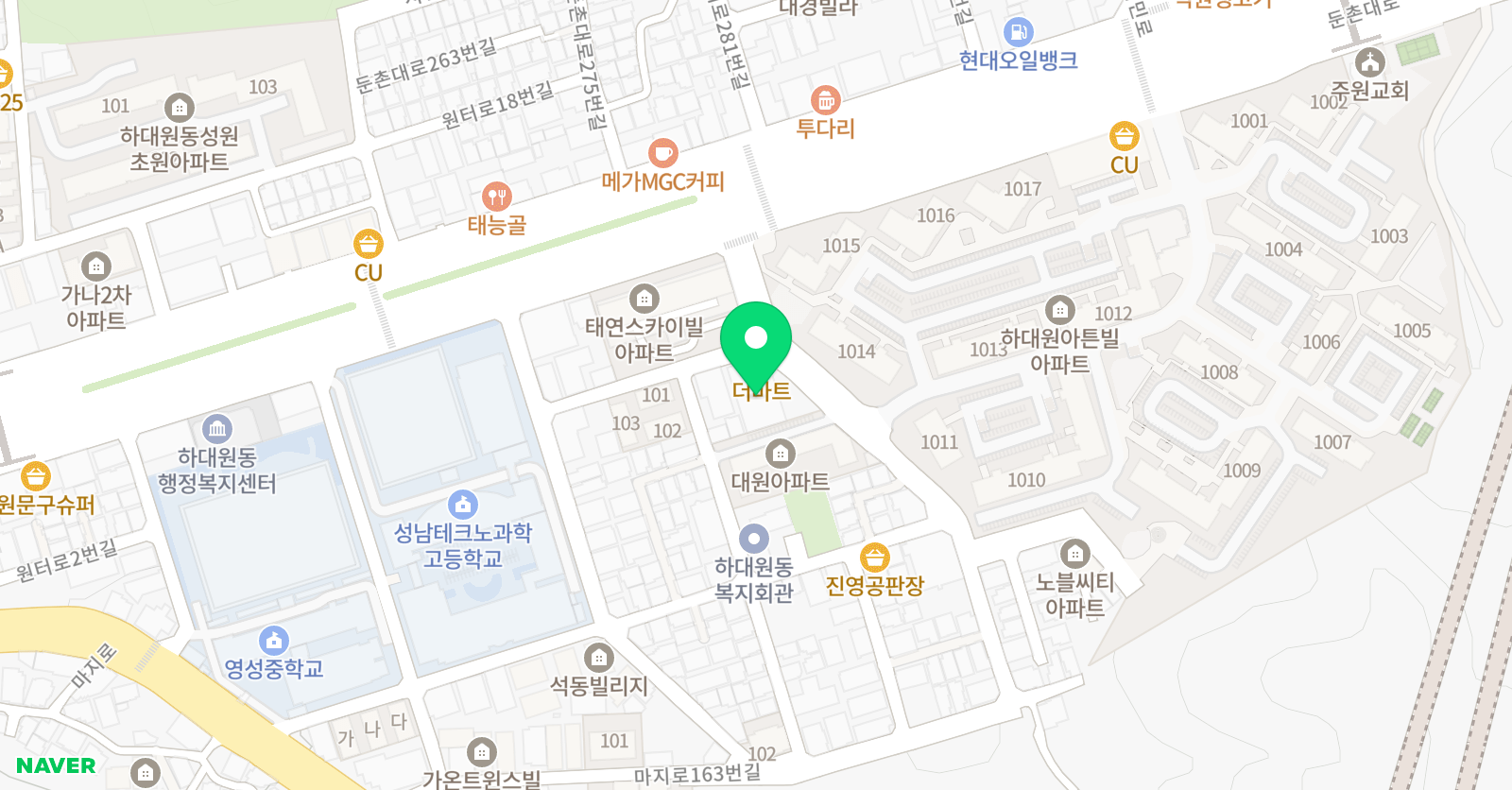 다린 수학 초중등관 위치