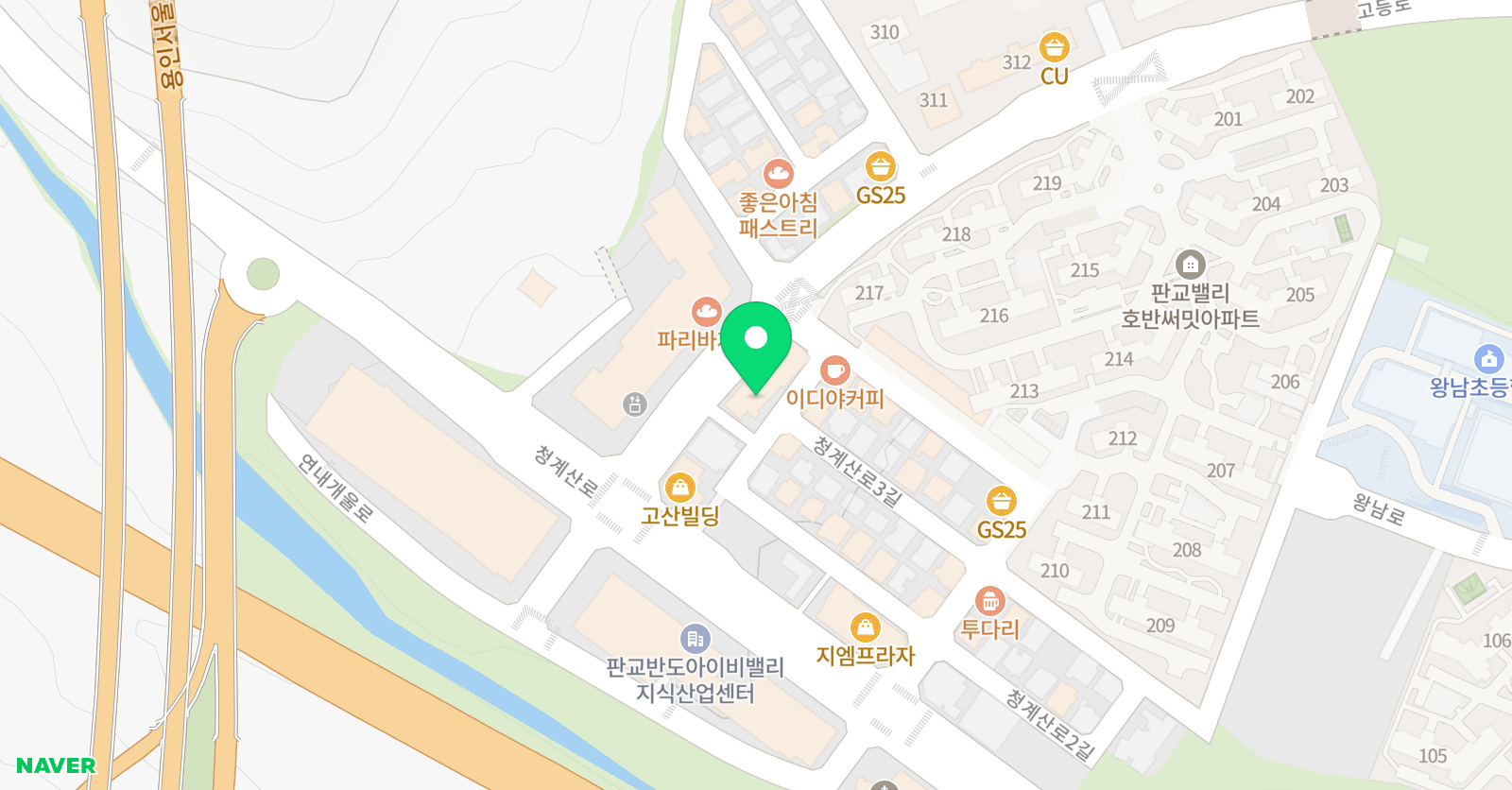 린리듬체조 고등동본점 위치