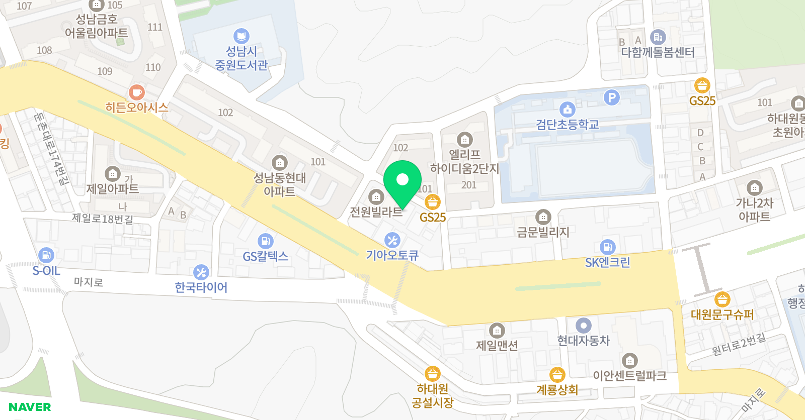 성남 태권도 점프윙스줄넘기 위치