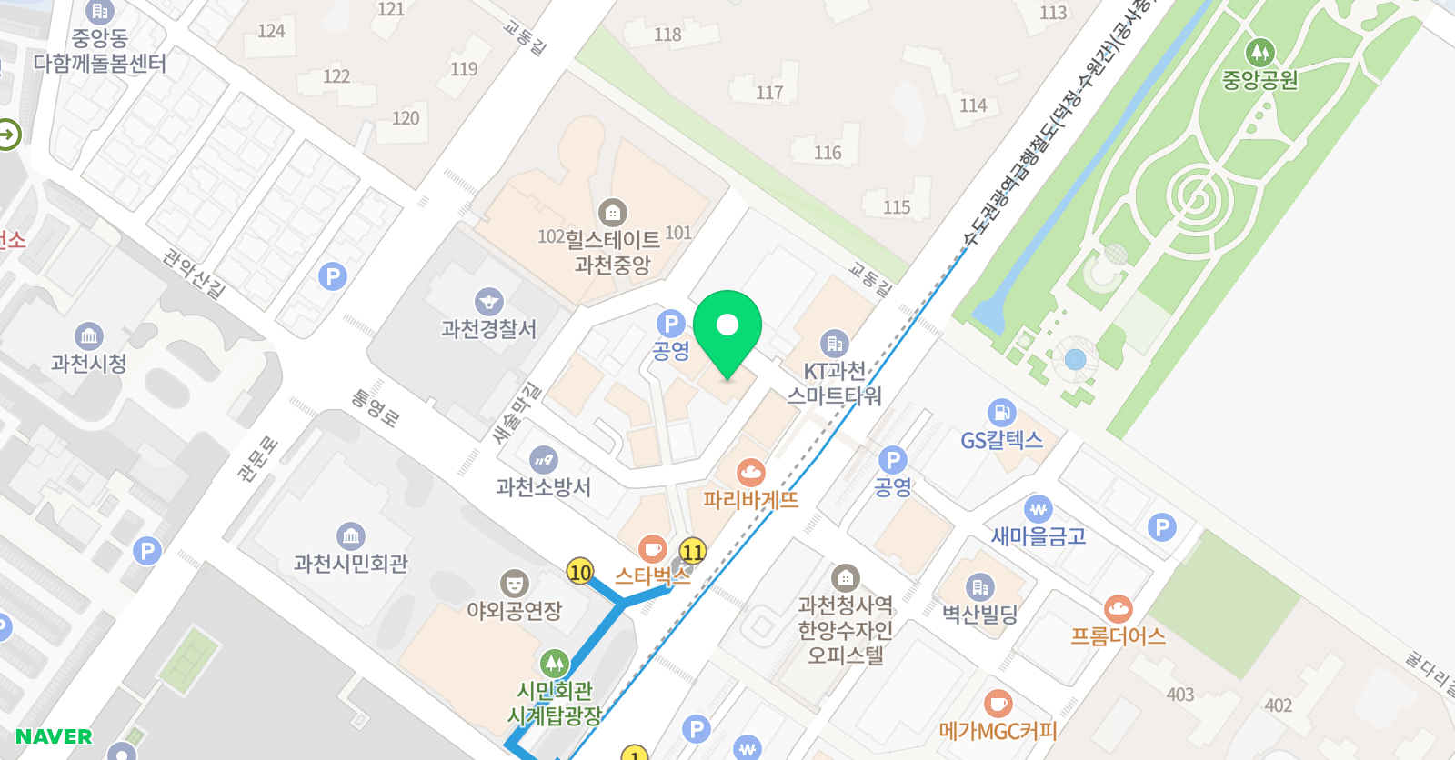 할할당 학원 2관 위치