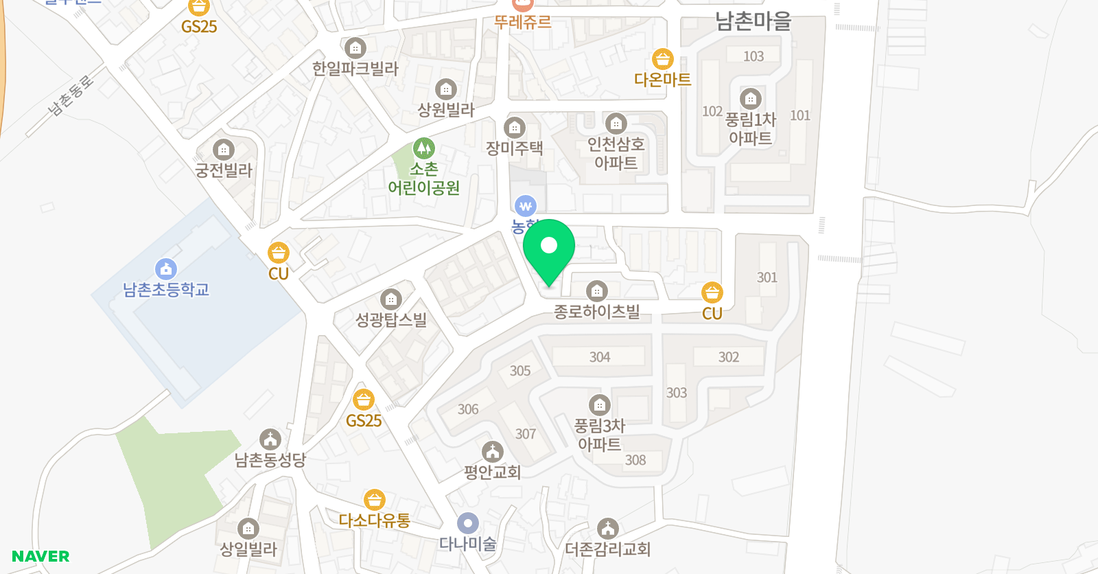G뮤직트리 음악학원 위치