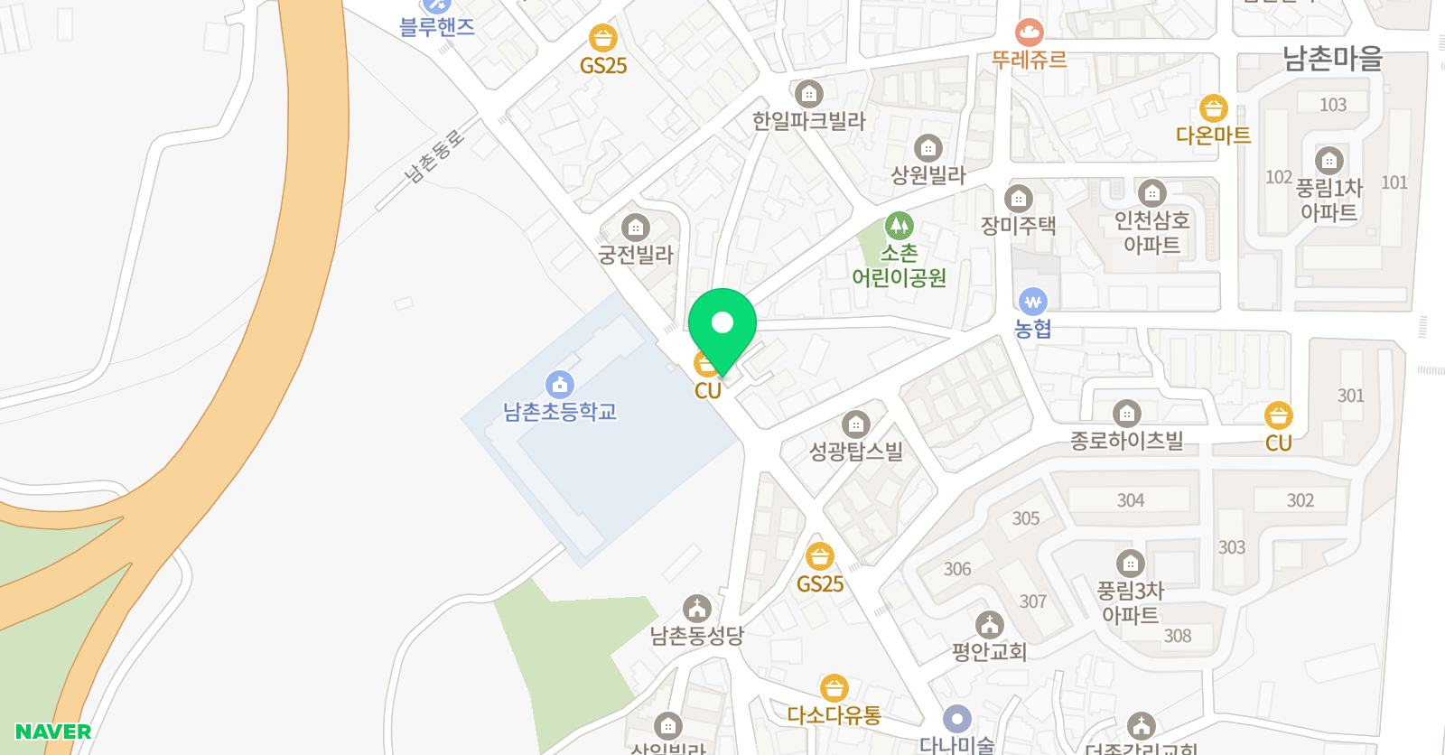 뮤엠 영어 남촌점 위치