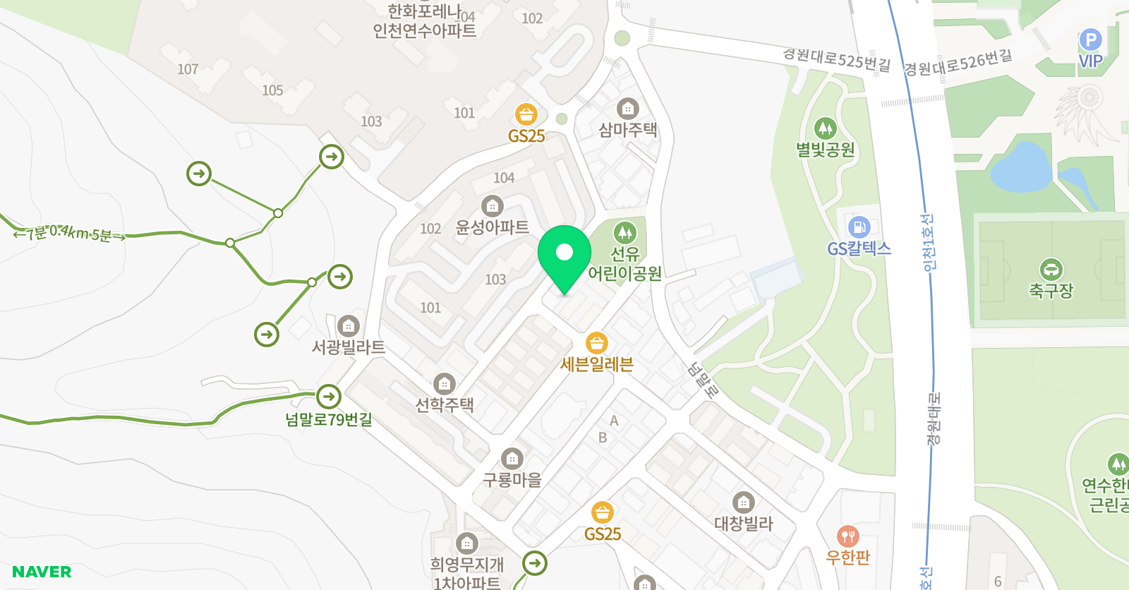 윤성 태권도 위치