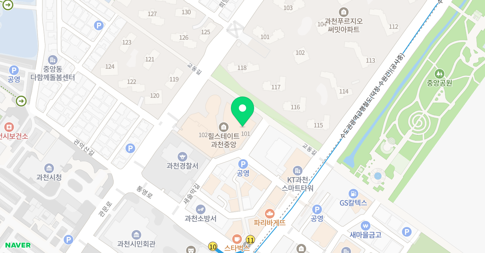 매쓰플랜 수학학원 과천중앙지점 위치