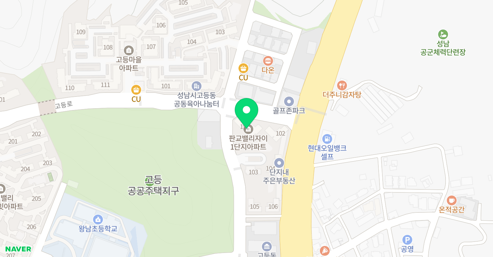 스마트해법 수학 성남판교밸리자이점 위치