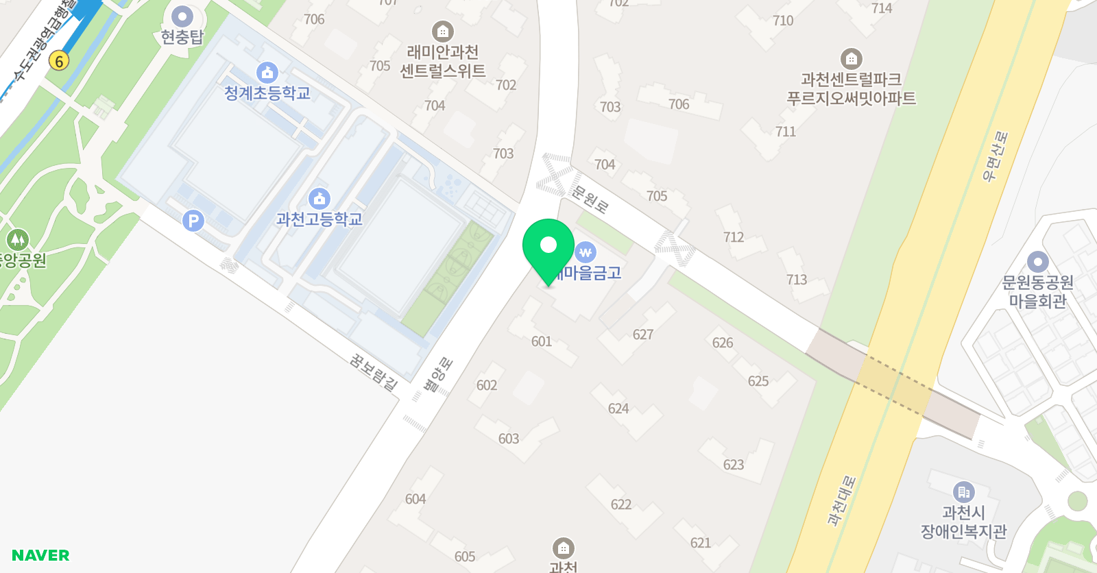 비끄아트 과천점 위치