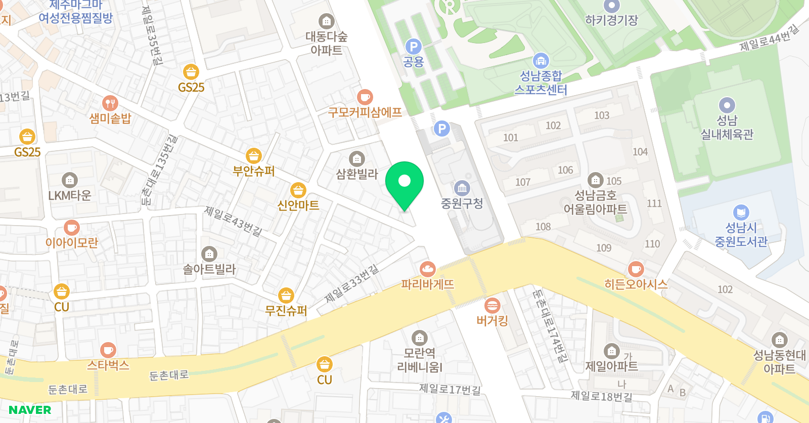NEW코리아 태권도 아카데미 위치