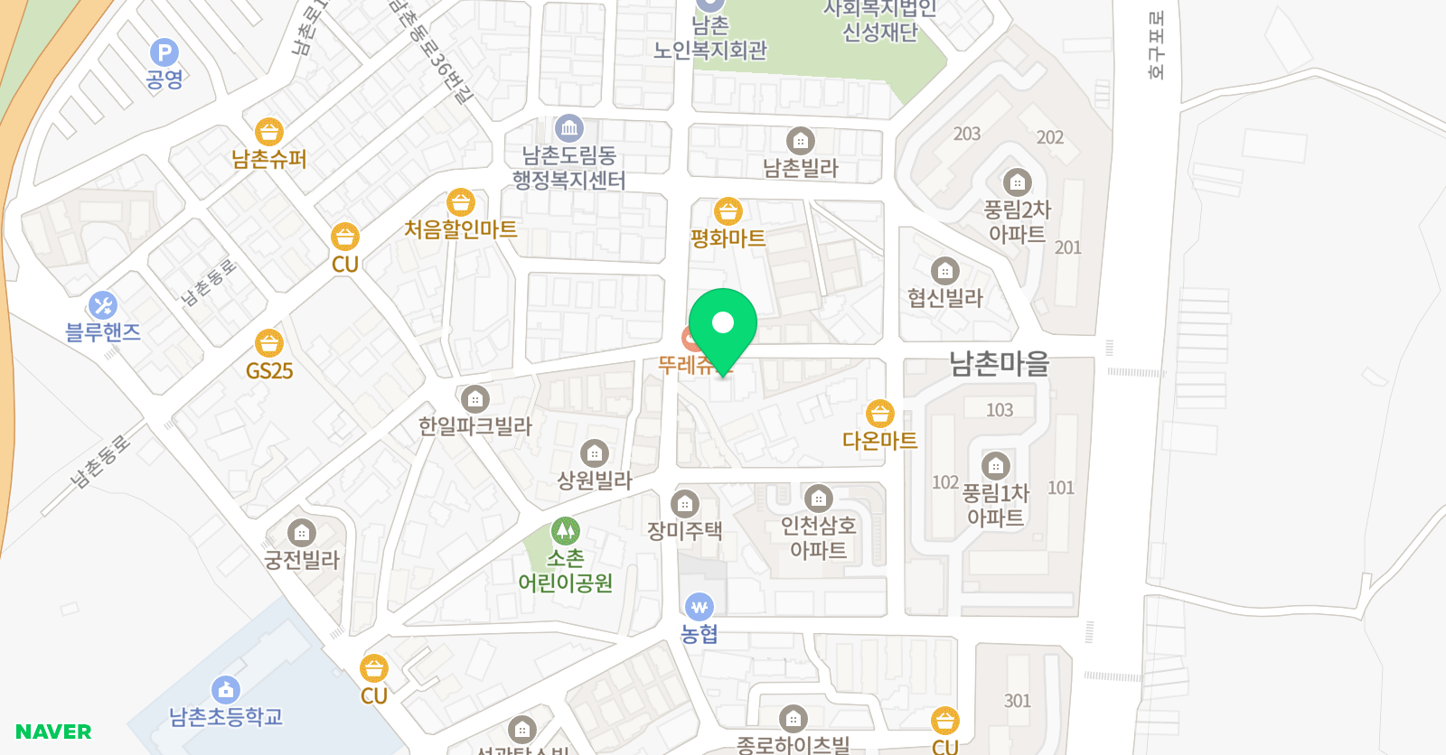 남동구 LJ유소년축구클럽 위치