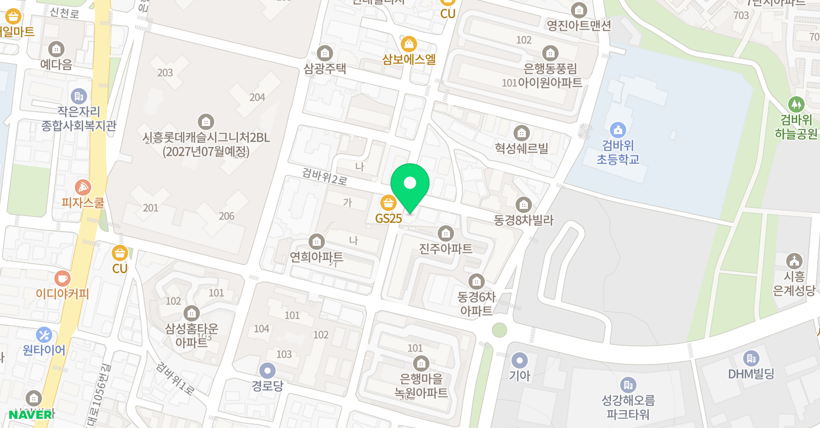 k타이거즈 검바위효 태권도 위치