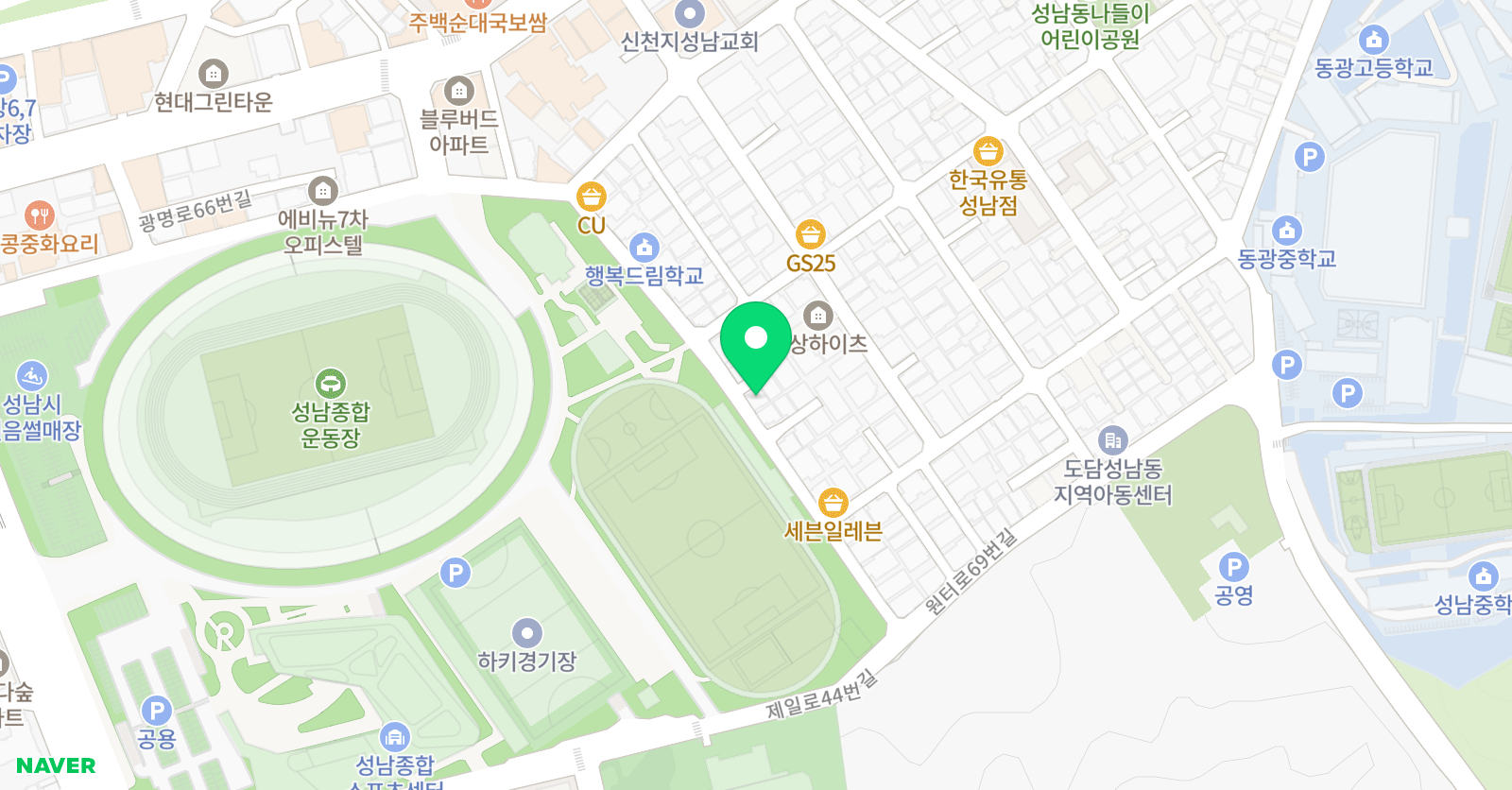 셀파 우등생교실 성남 중앙초교실 위치