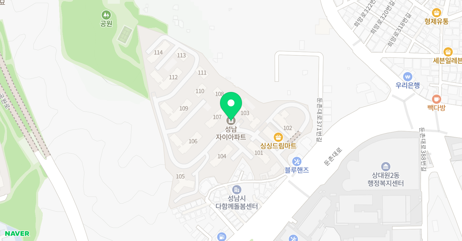 가천대중원태권도장 위치