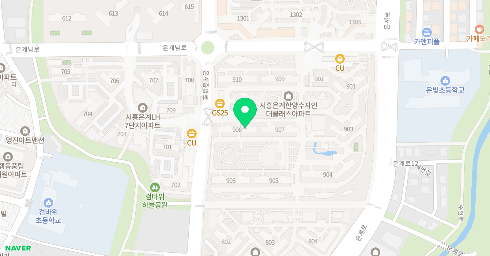 아소비 시흥은계한양수자인점 위치