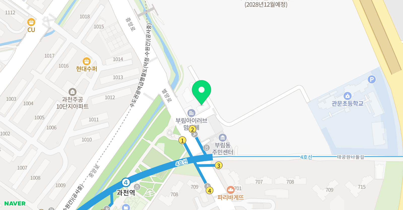 한맥 학원 위치