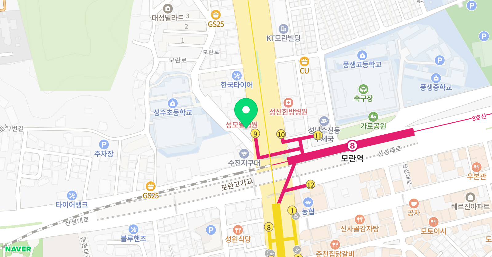 한별뮤직아카데미 학원 위치