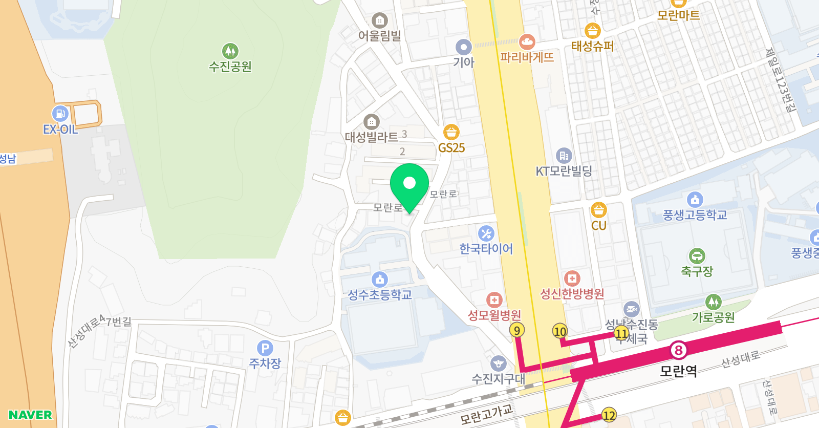 한솔플러스 수학학원 성수초교실 위치