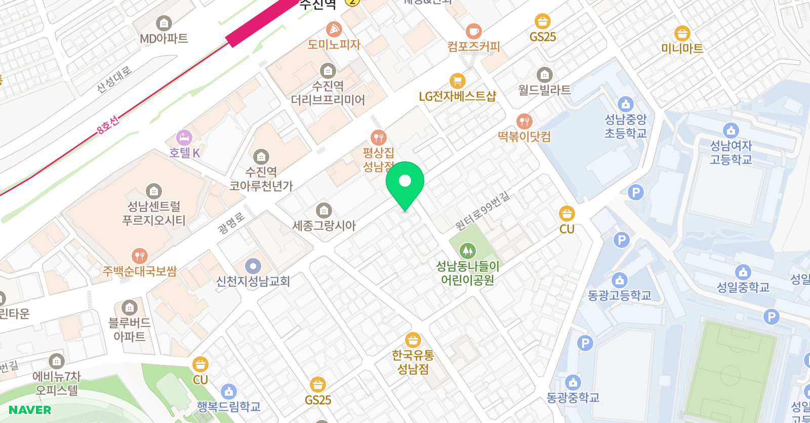 경희대석사 늘푸른 태권도장 위치