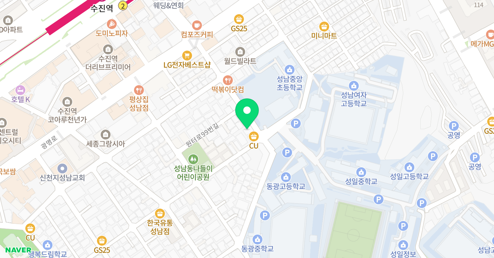 행복한성적표 수학학원 위치
