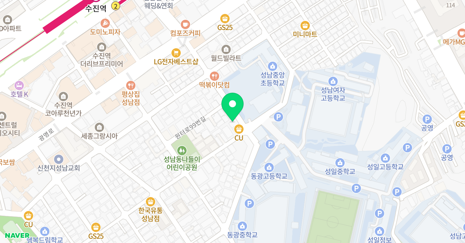 와와 학습코칭센터 수진점 위치