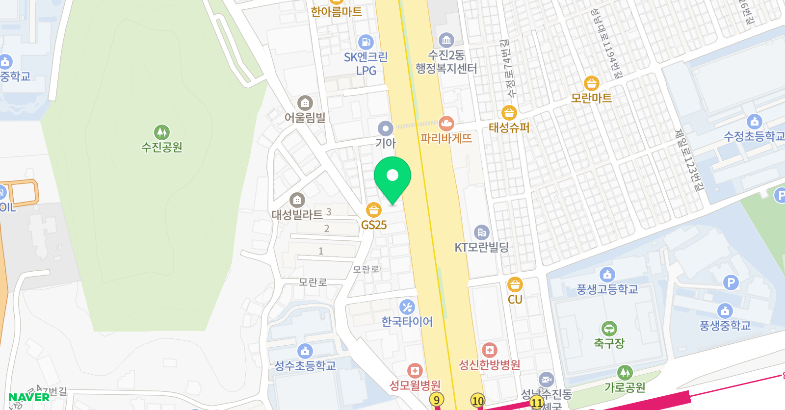스터디코어 고등관 학원 위치