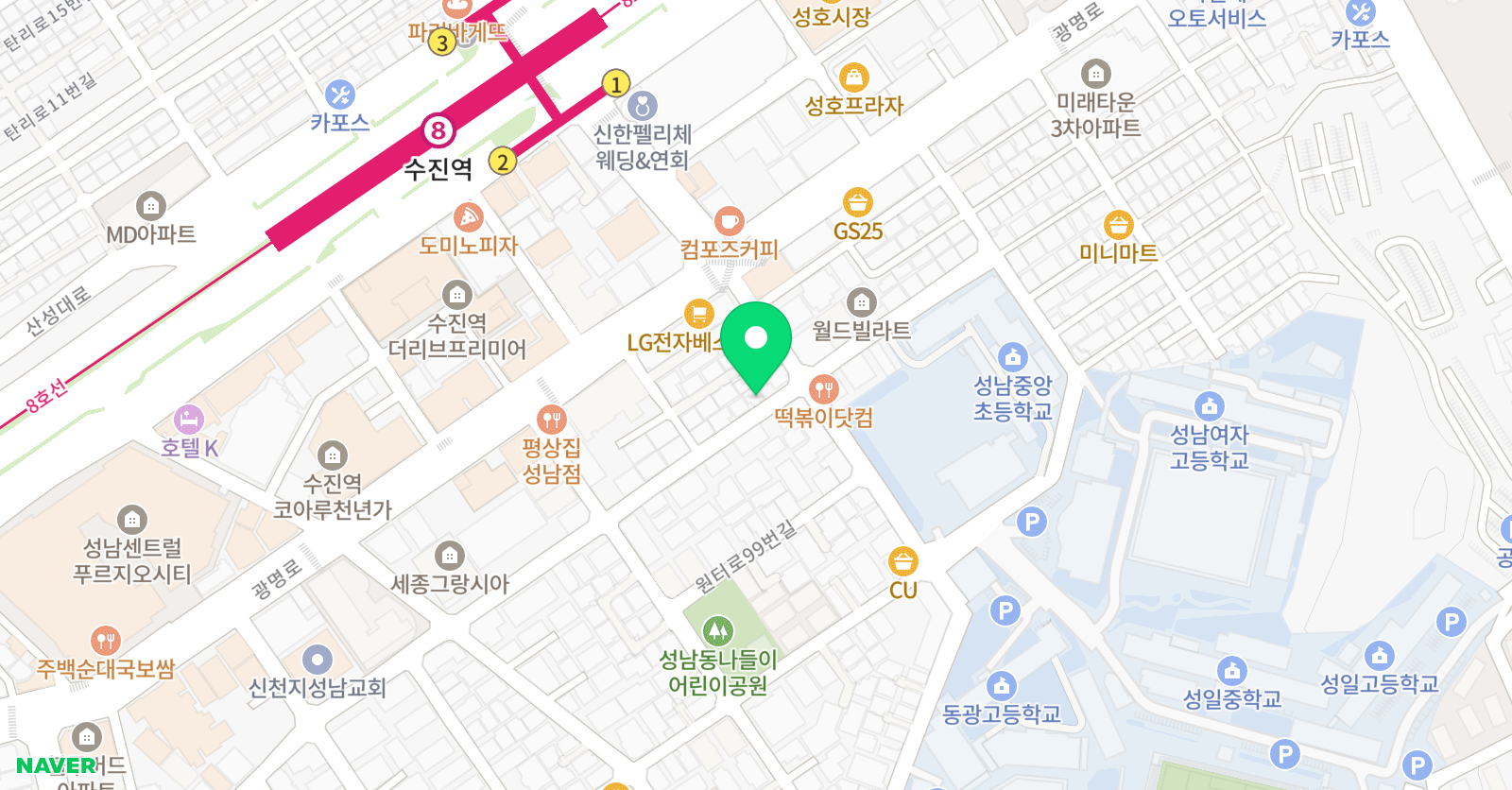 토론하는아이들 논술학원 성남중앙GLE센터 위치