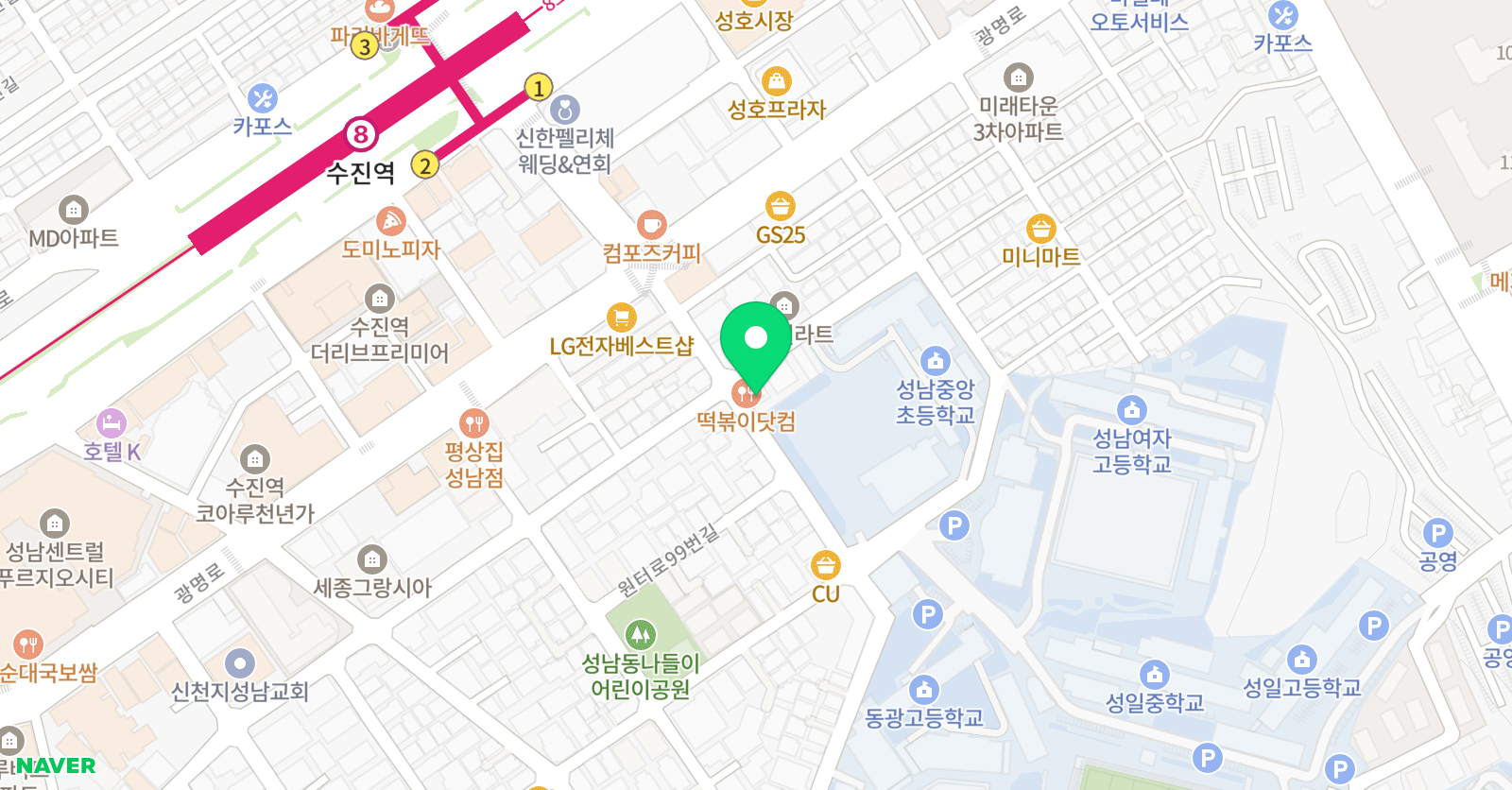 빨간펜 수학의달인 성남1호점 위치