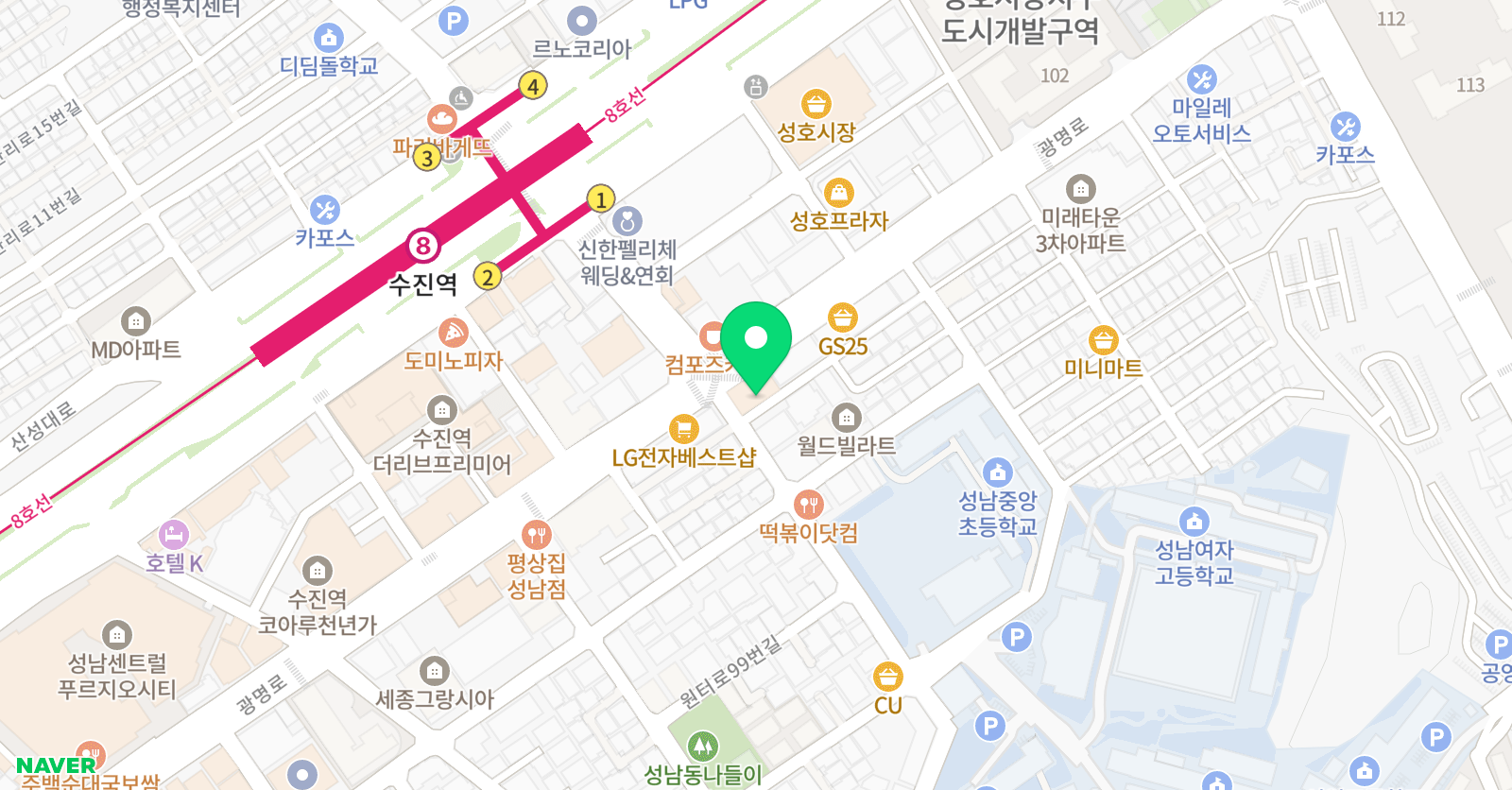 백두학원 초등중등관 위치
