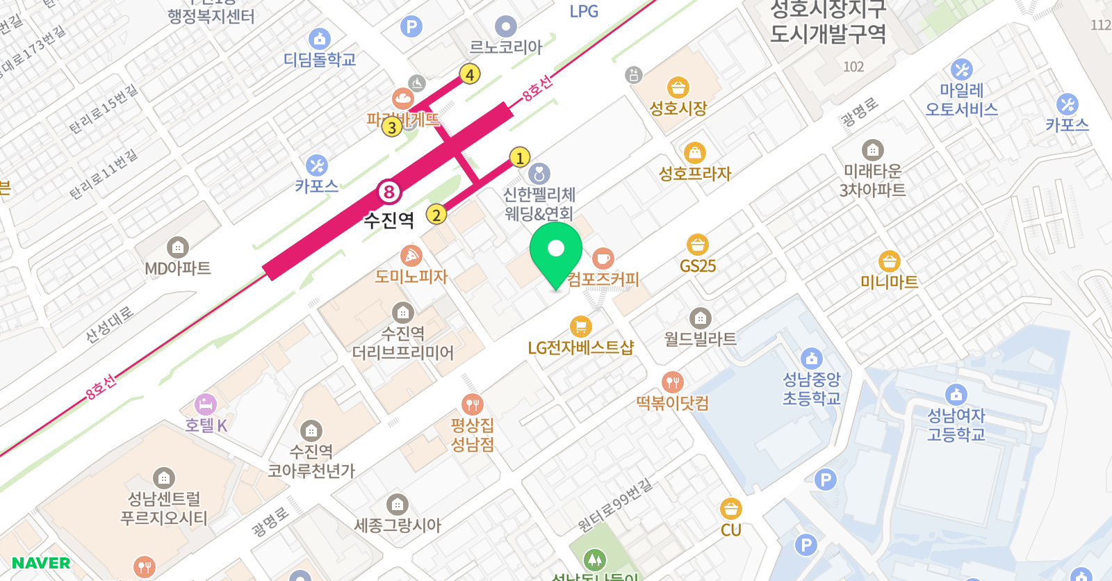 다린 수학학원 1관 위치