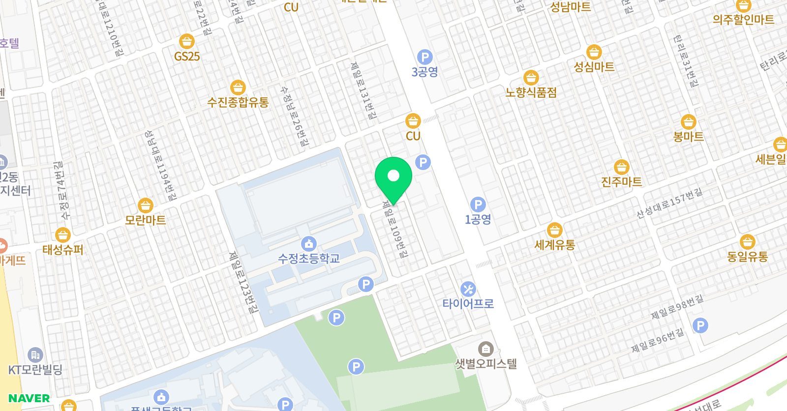 수정초 푸르넷공부방 위치