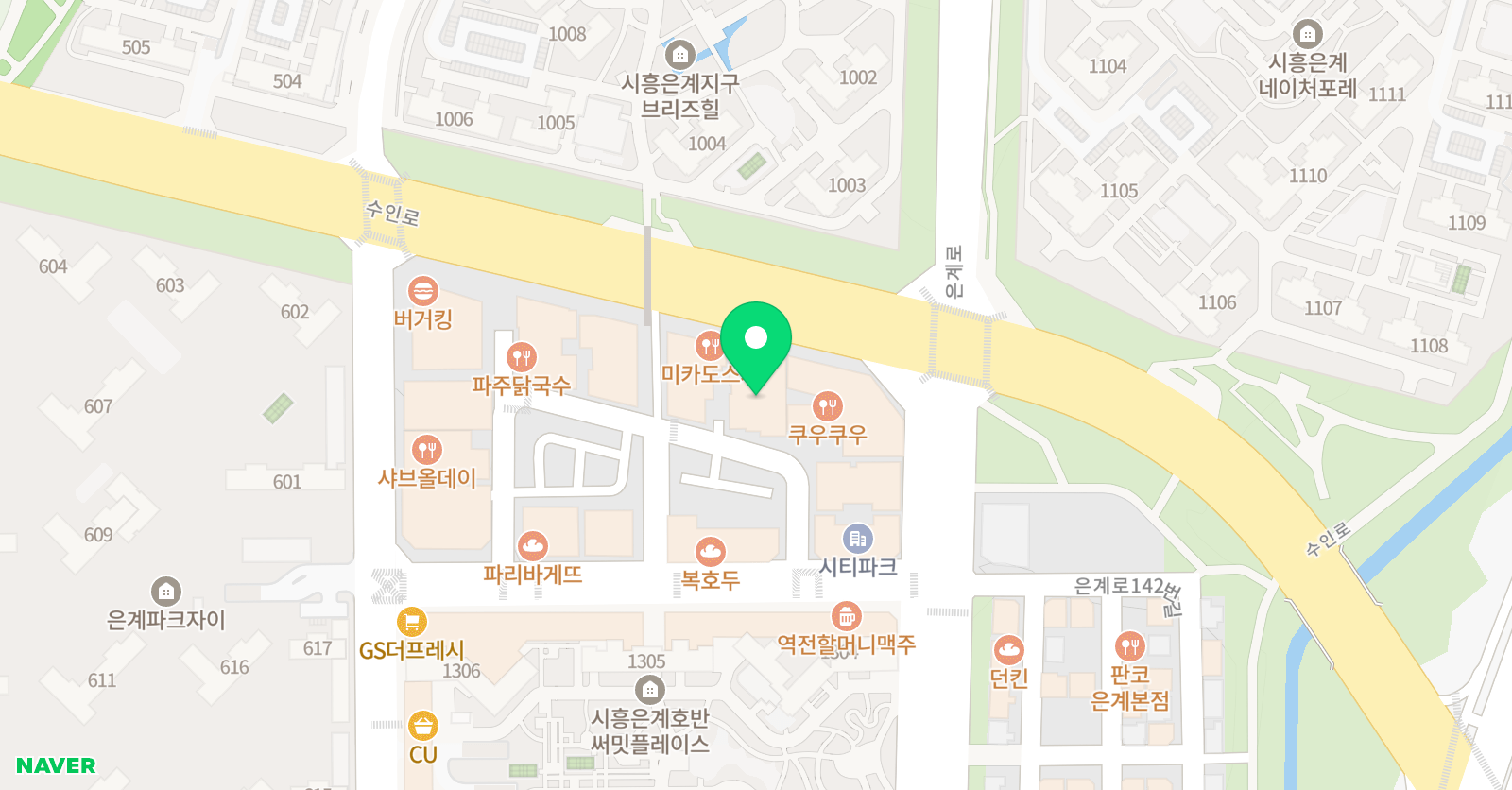 기탄 사고력교실 은계파크학원 위치