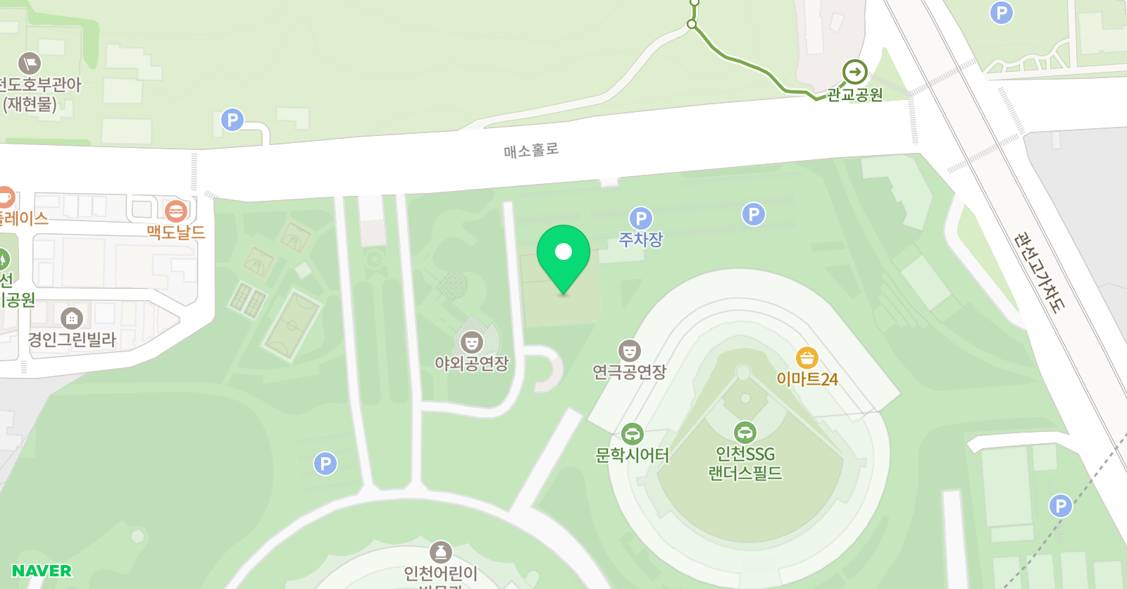 SSG랜더스 야구교실 위치